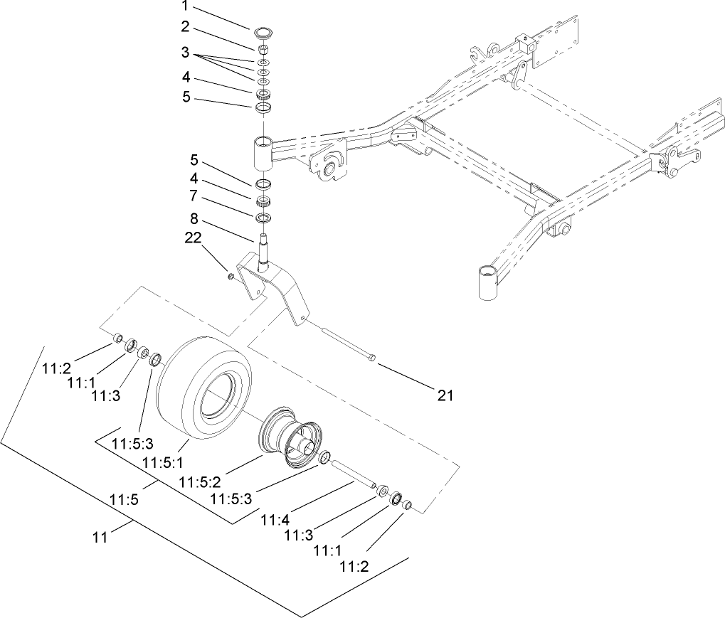 Castor and Wheel Assembly