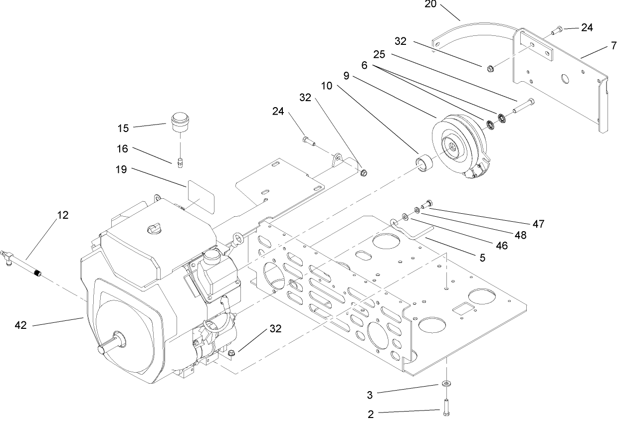 Engine and Clutch Assembly