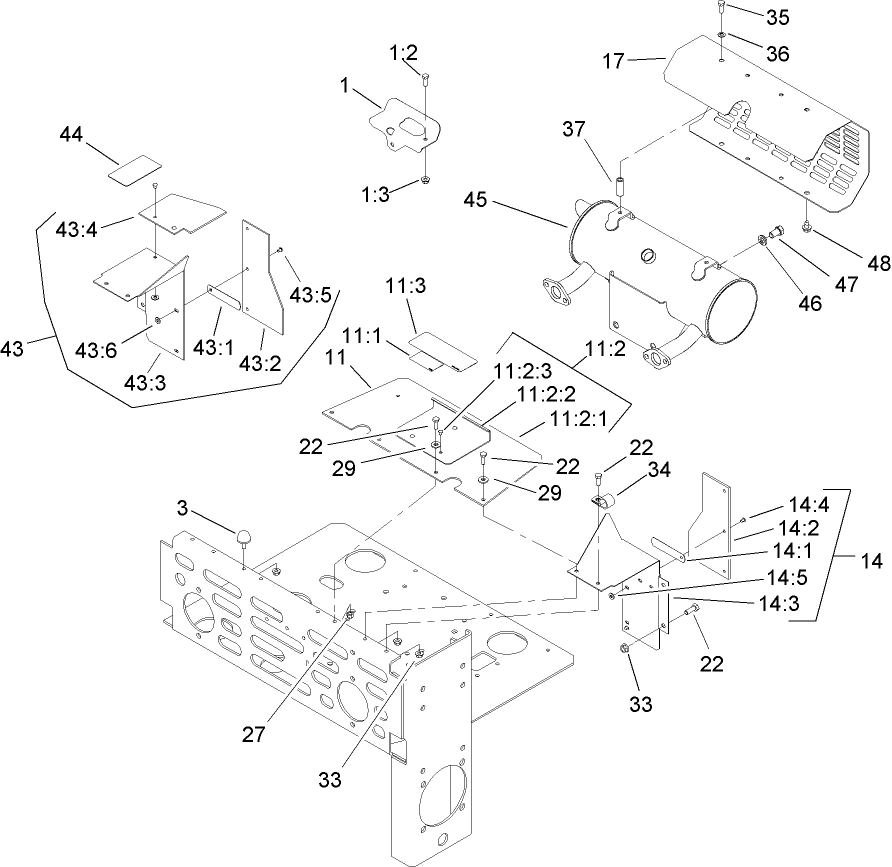 Muffler and Guard Assembly