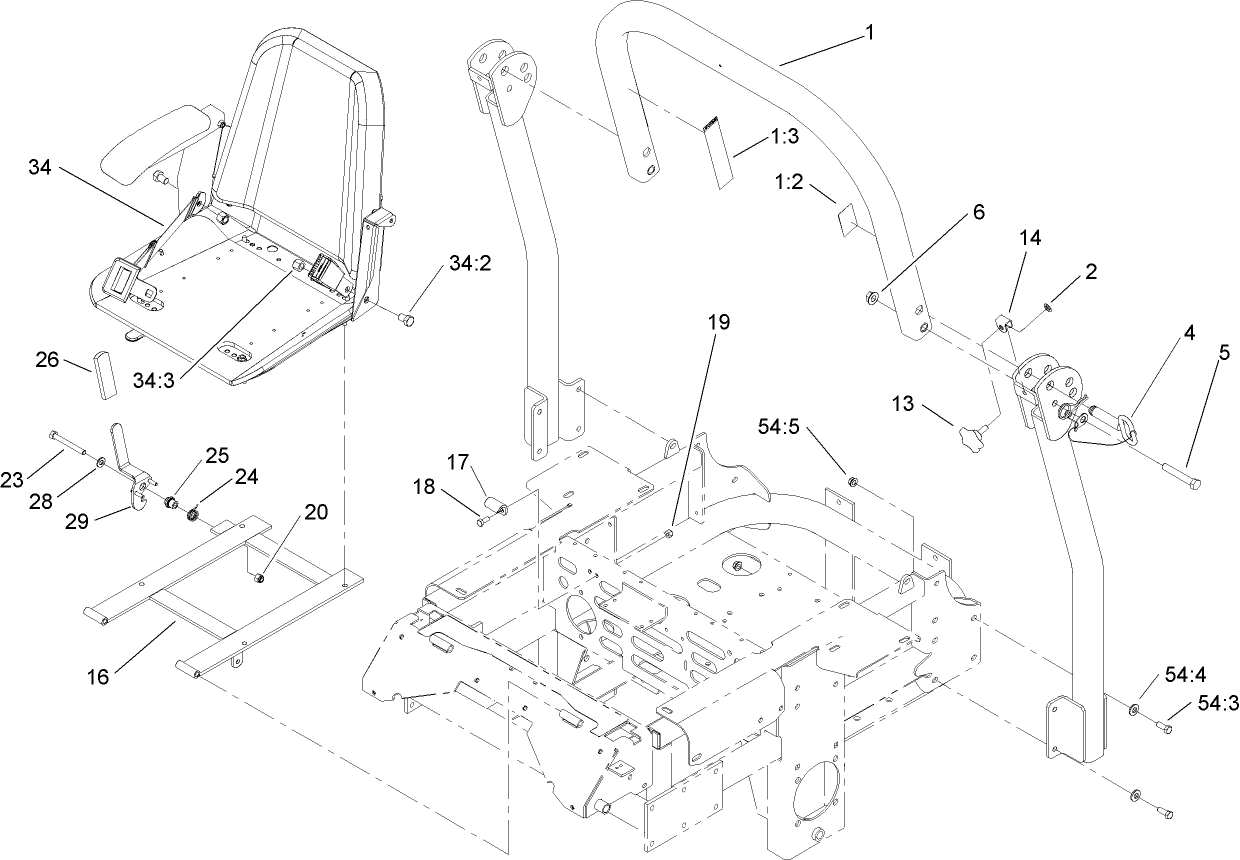 Roll-Over-Protection-System Assembly No. 108-1097