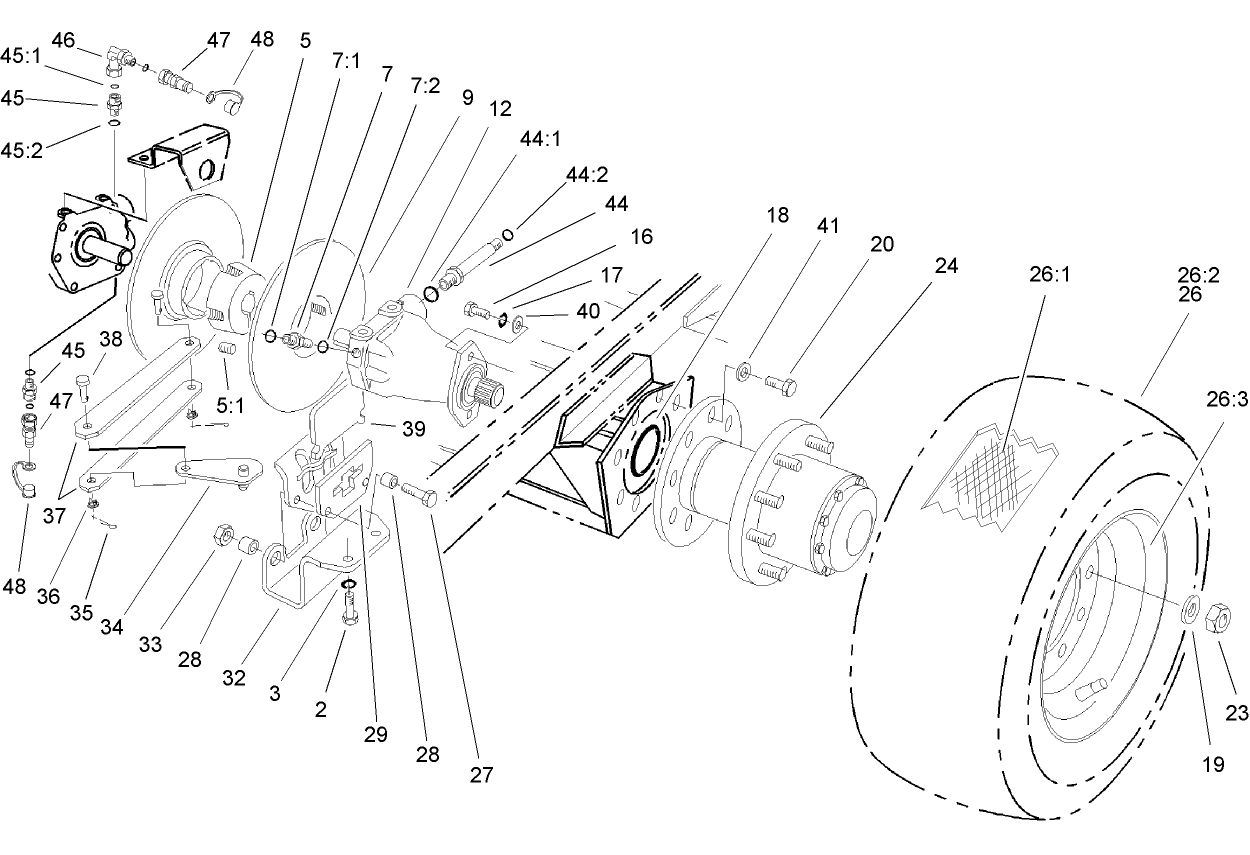 Front Wheel and Motor Assembly