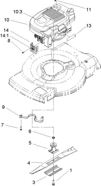 Engine and Blade Assembly