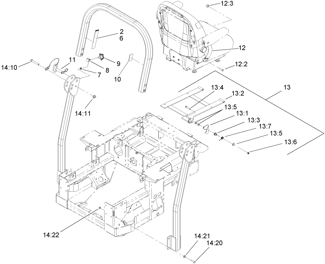 Roll-Over-Protection-System Assembly No. 106-7437