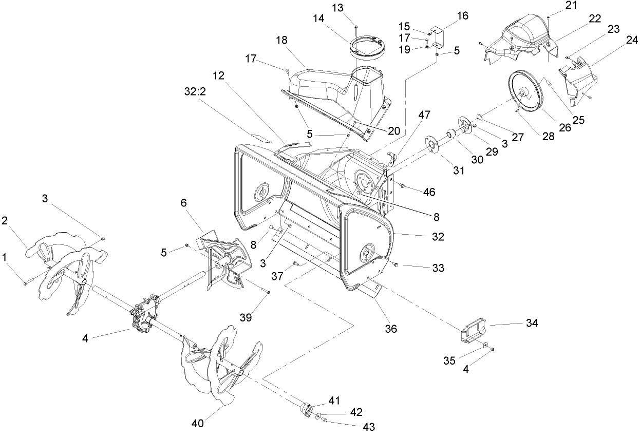 Auger and Housing Assembly