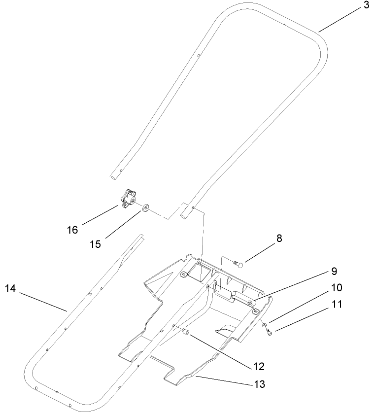 Handle and Lower Shroud Assembly