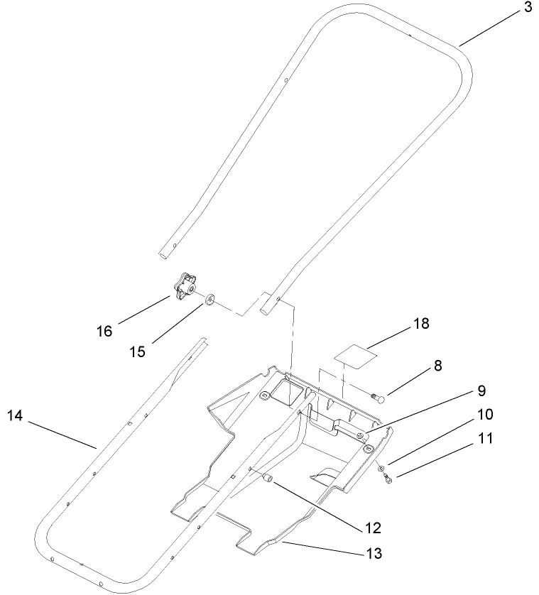 Handle and Lower Shroud Assembly