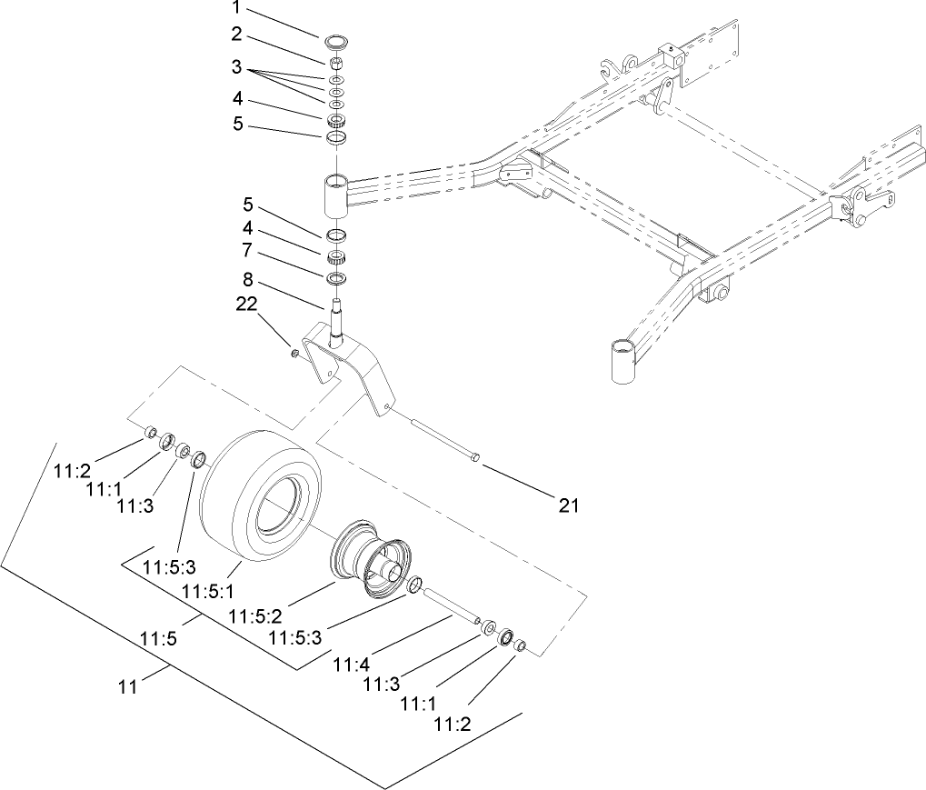 Castor and Wheel Assembly