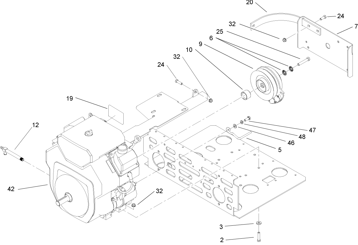 Engine and Clutch Assembly