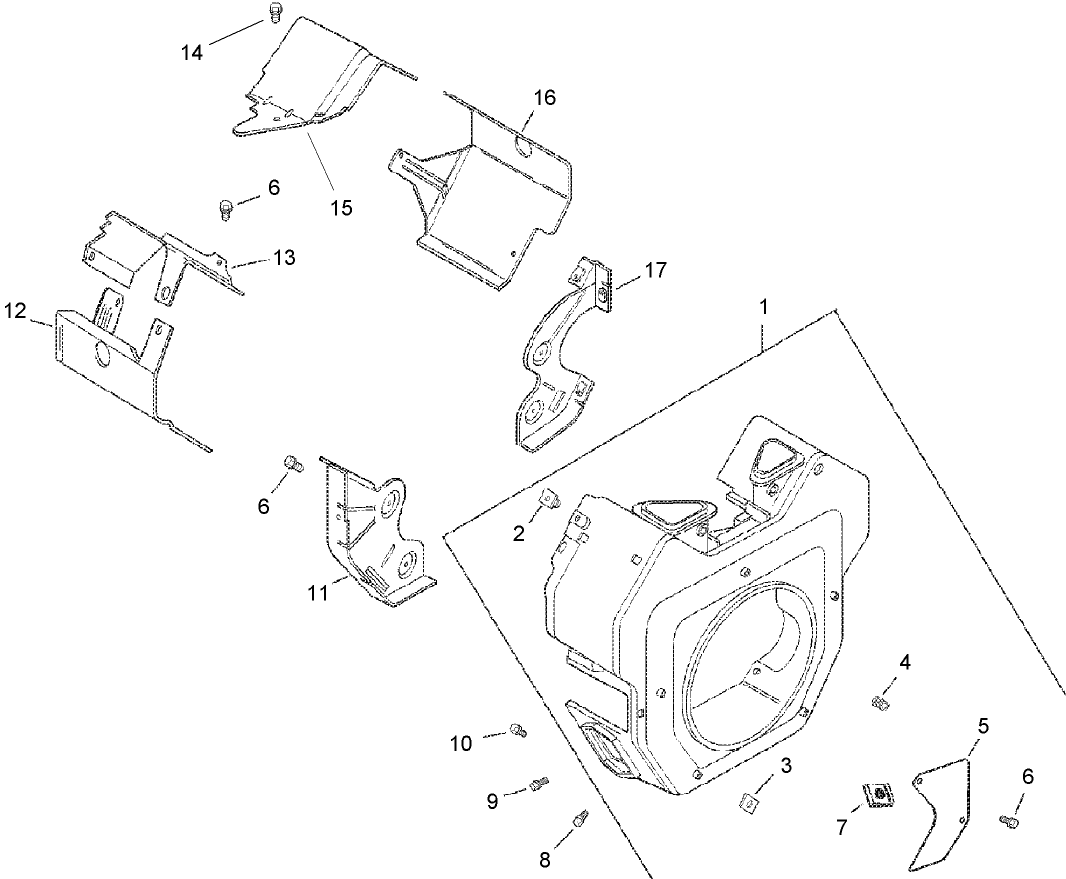 Blower Housing Assembly  Kohler CH740-0054
