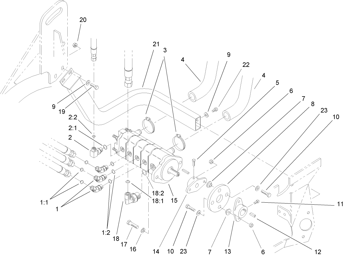 Hydraulic Pump Installation Assembly