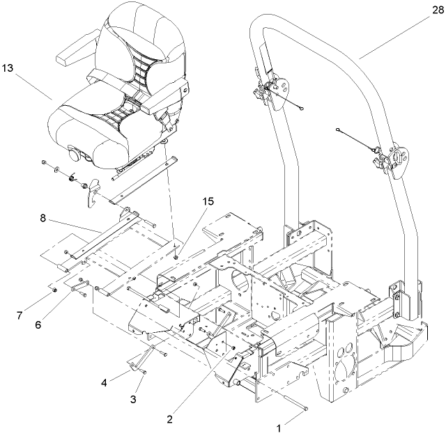 Seat and Roll-Over-Protection-System Assembly