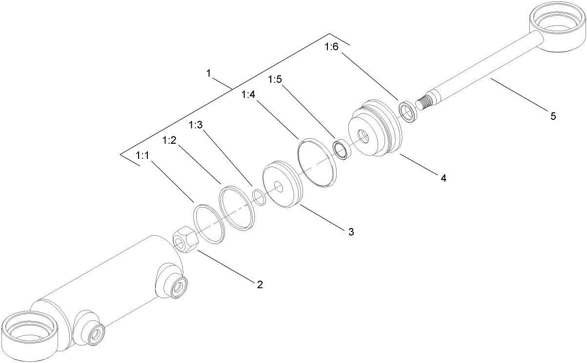 Hydraulic Cylinder Assembly No. 98-3806
