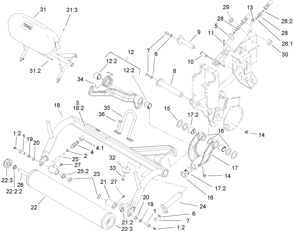 Right Hand Pull Frame Assembly