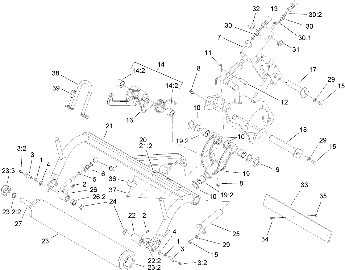 Left Hand Pull Frame Assembly