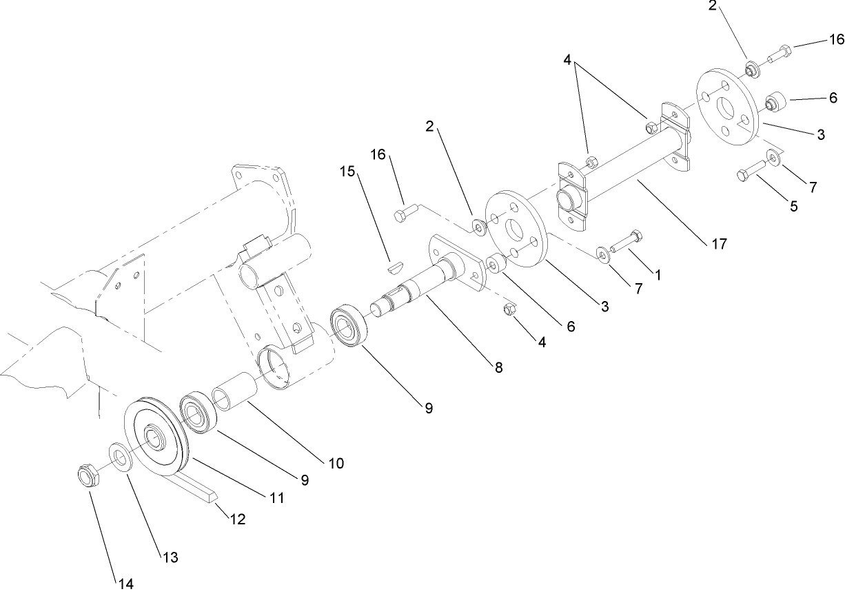 Fan and Hydraulic Pump Drive Assembly