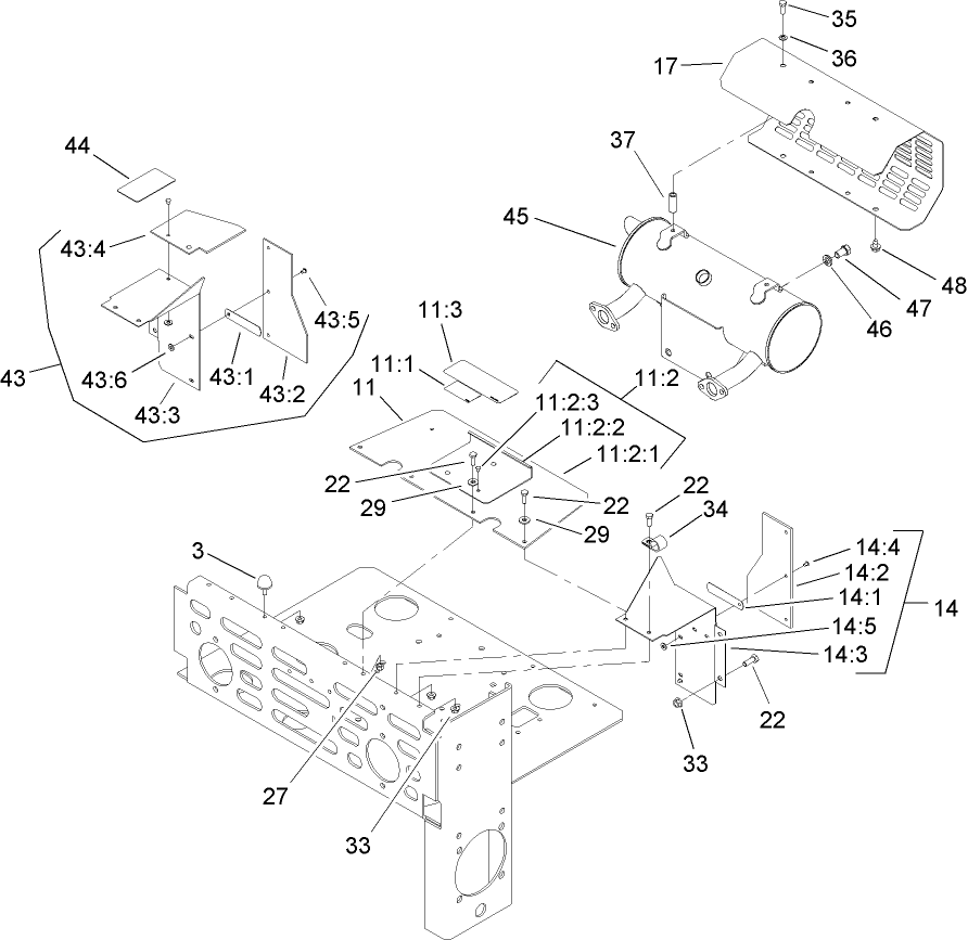 Muffler and Guard Assembly