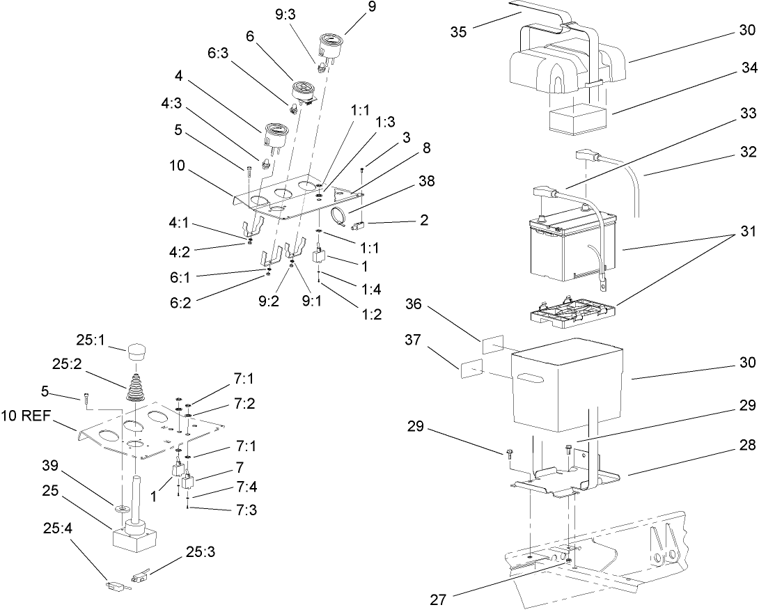 Control Console and Battery Assembly