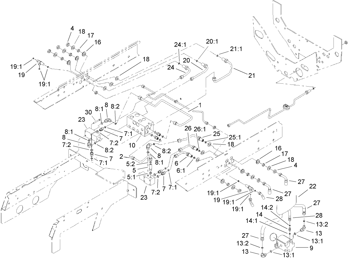 Hydraulic Manifold Mow Block Assembly