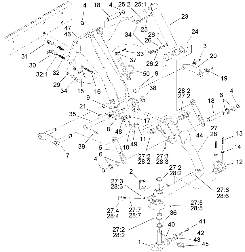 Rear No. 6 and No. 7 Lift Arm Assembly