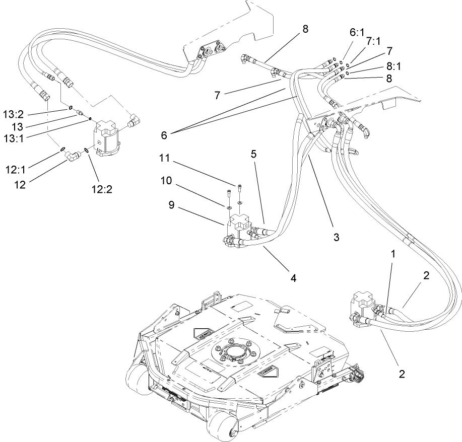 No. 1, 4 and 5 Hose Installation Assembly