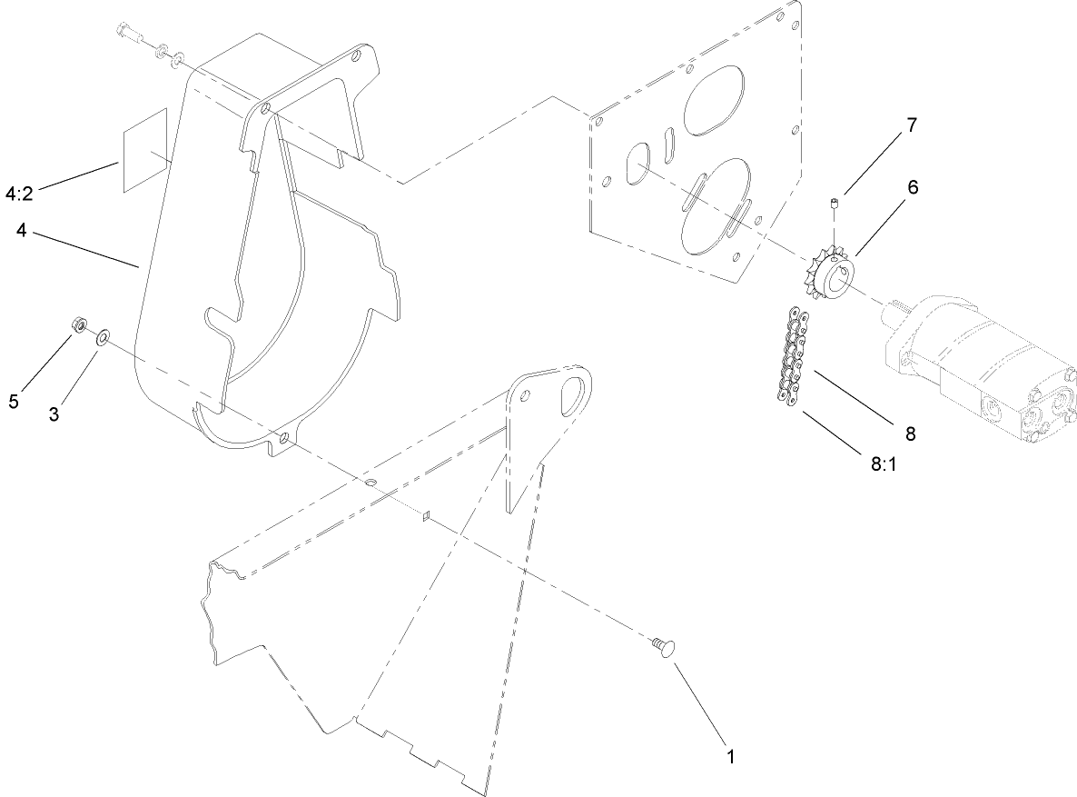 Chain, Sprocket and Guard Assembly