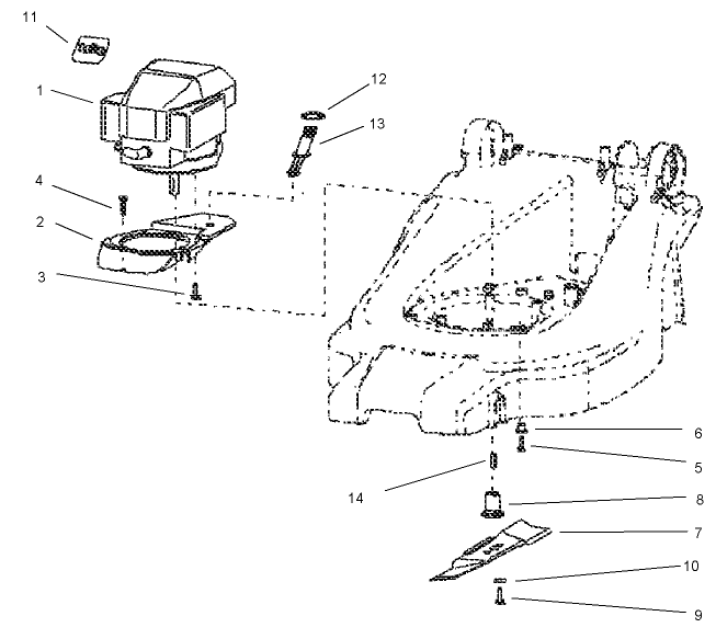 Motor and Blade Assembly