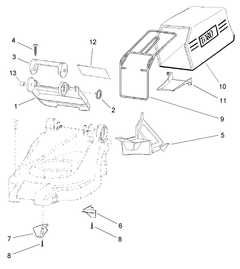 Bag and Recycling Assembly