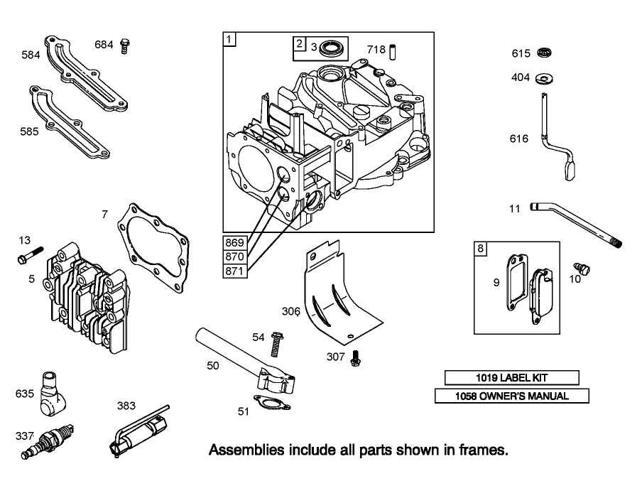 Cylinder Assembly Briggs and Stratton 125K05-0186-E1