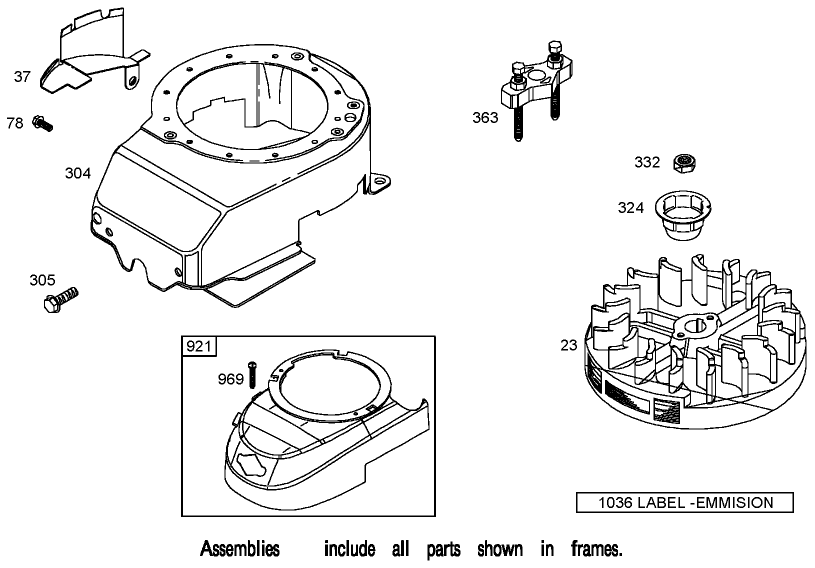 Blower Housing Assembly Briggs and stratton 125K05-0186-E1