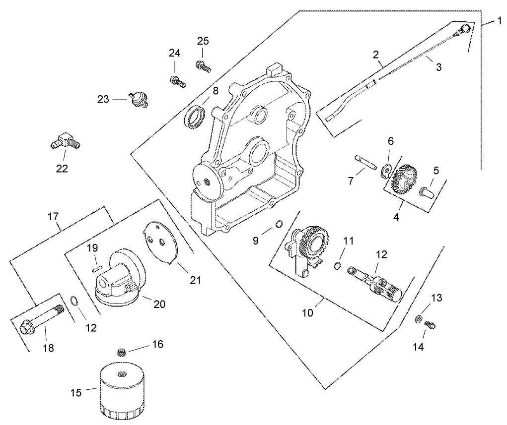Oil Pan and Lubrication Assembly  Kohler CH23-76548