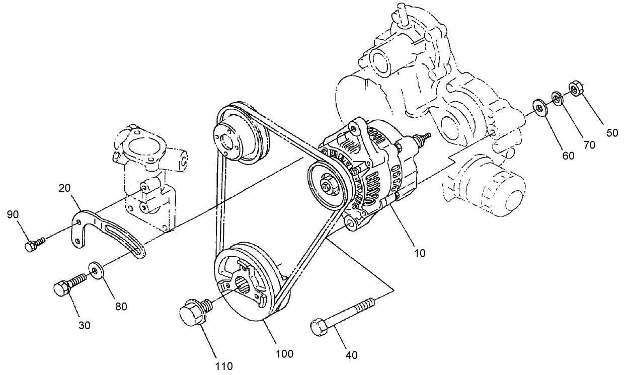 Alternator and Pulley Assembly