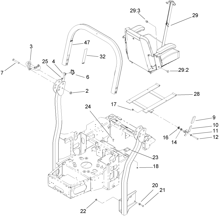 Roll-Over-Protection-System Assembly No. 107-8093