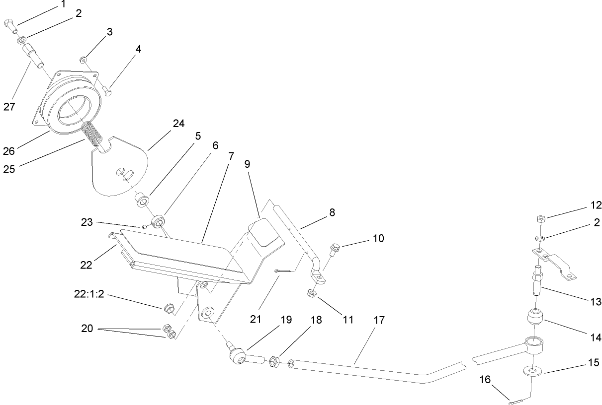 Traction Pedal and Cruise Control Assembly