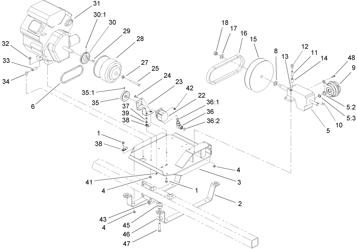 Engine and Gearbox Assembly