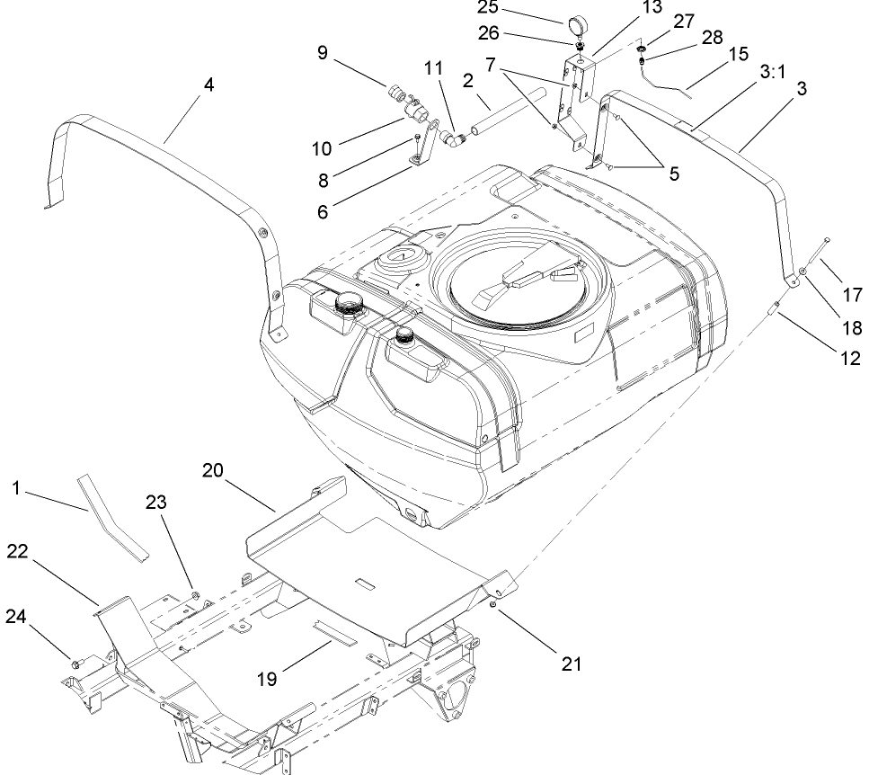 Tank and Saddle Assembly
