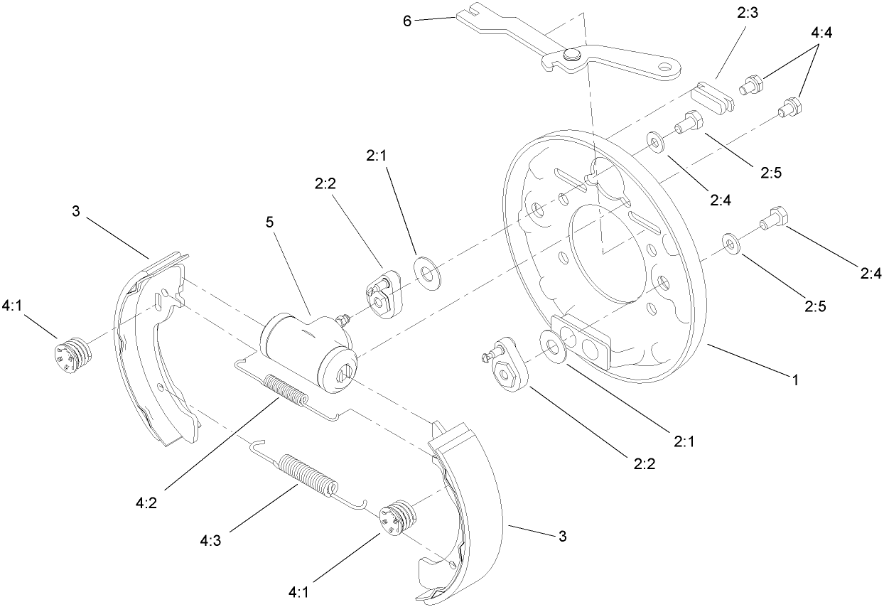 Left Hand Brake Assembly No. 104-6807