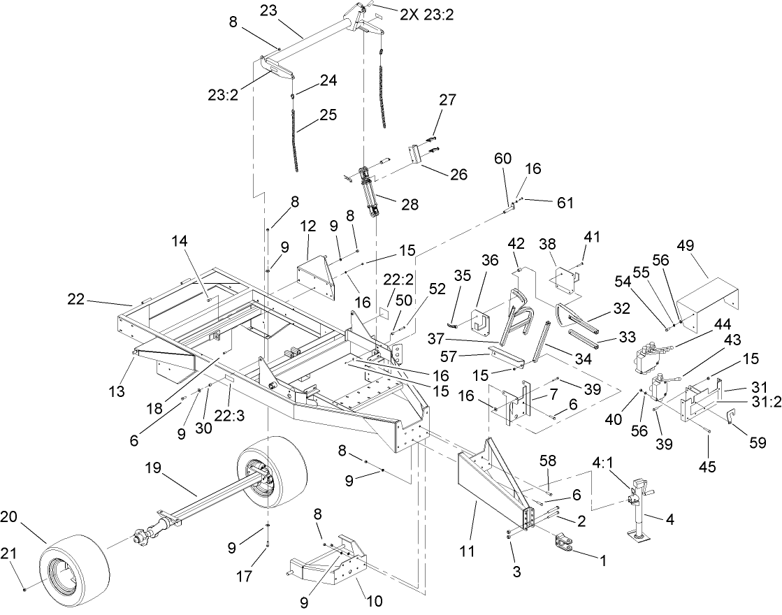 Frame and Axle Assembly