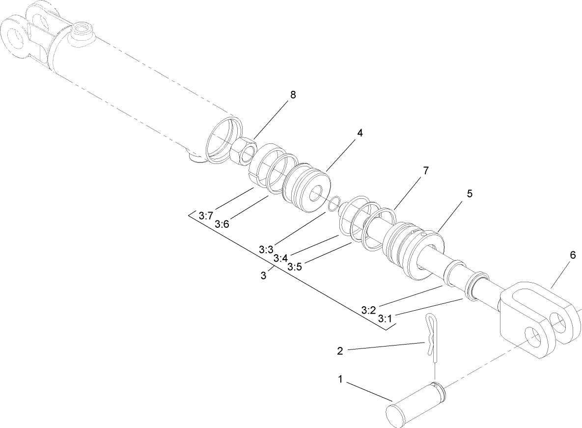 Hydraulic Cylinder Assembly No. 107-1180