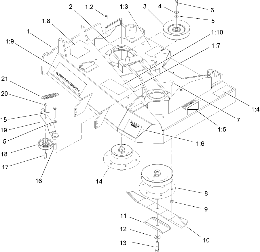 Spindle, Pulley and Belt Assembly