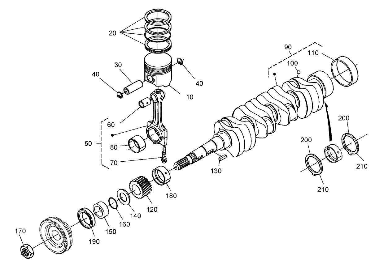 Piston and Crankshaft Assembly
