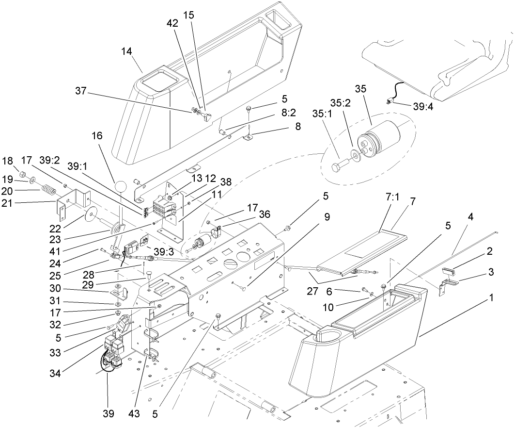 Control Console and Tool Box Assembly