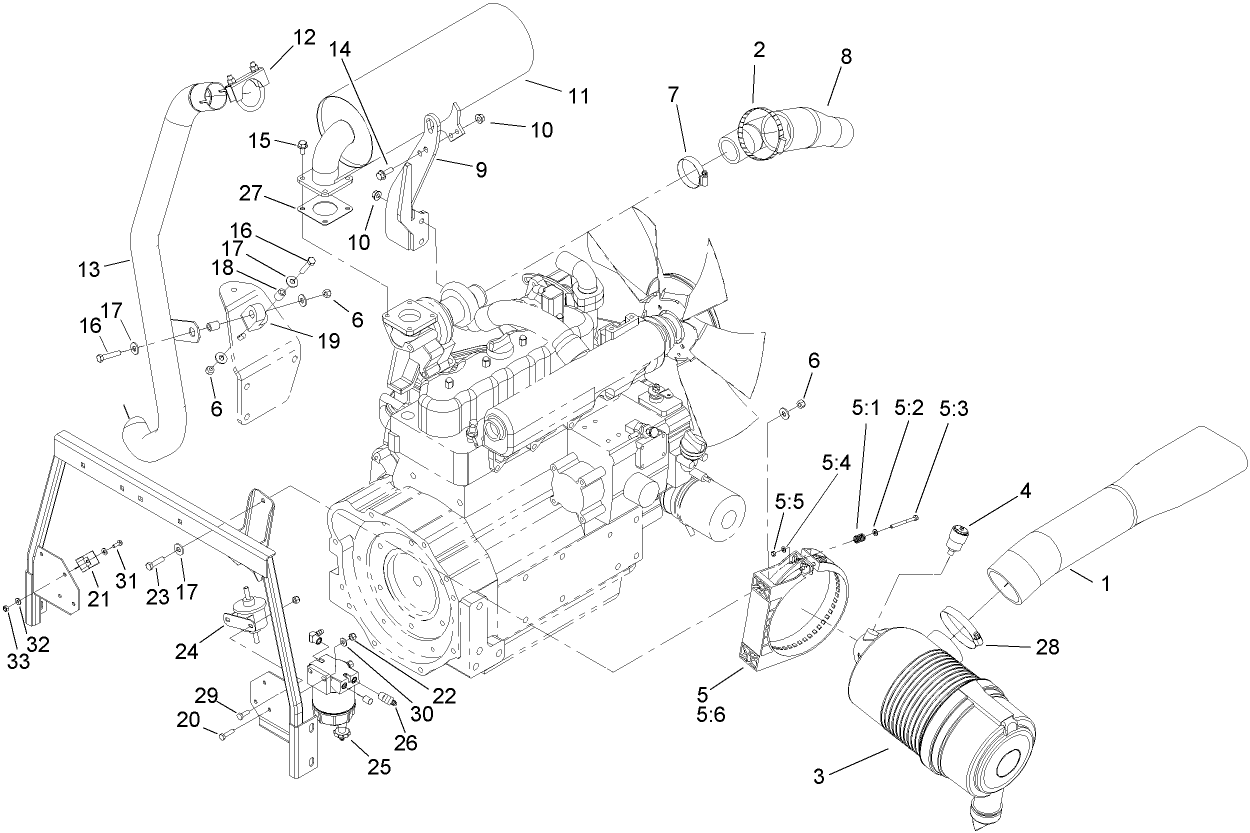 Air Cleaner and Muffler Assembly