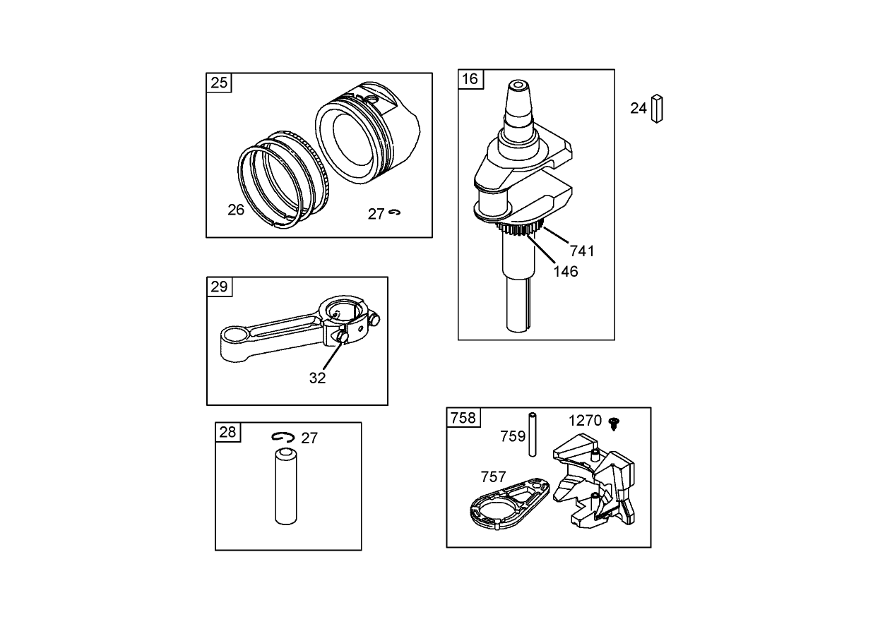 Crankshaft Assembly Briggs and Stratton 286H77-0165-E1