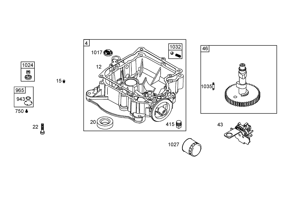 Crankcase Assembly Briggs and Stratton 286H77-0165-E1
