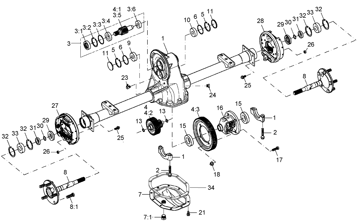 Axle Assembly No 104-7378