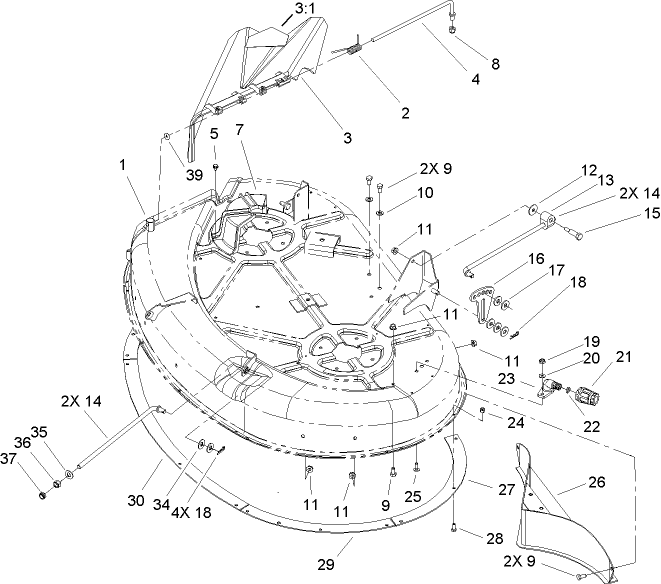 42 Inch Deck Assembly