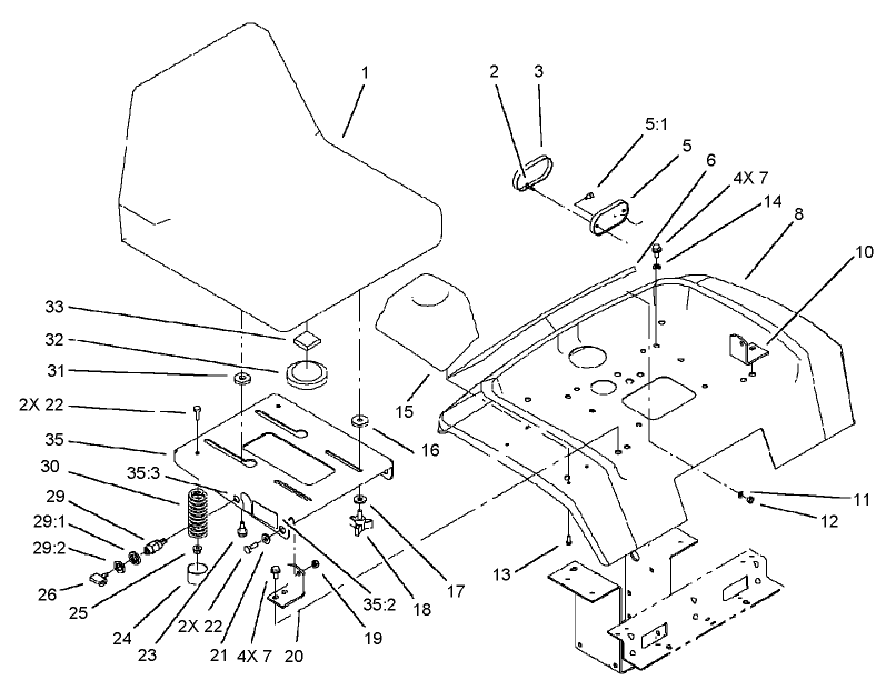 Fender, Seat and Tail Light / Reflector Assembly