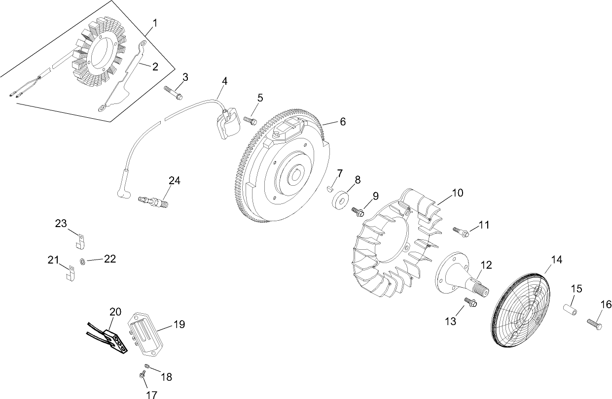 Ignition and Electrical Assembly  Kohler CH20S 64725