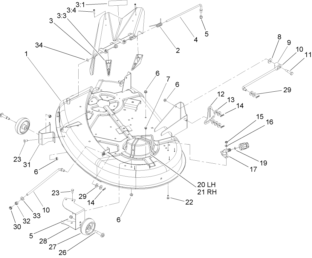 38 Inch Deck Assembly