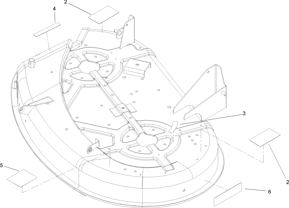 38 Inch Deck Decal Assembly No. 107-9139